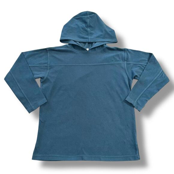 Columbia Kids Unisex Fleece Pullover Hoodie Hooded Sweatshirt Teal Medium - Picture 1 of 7